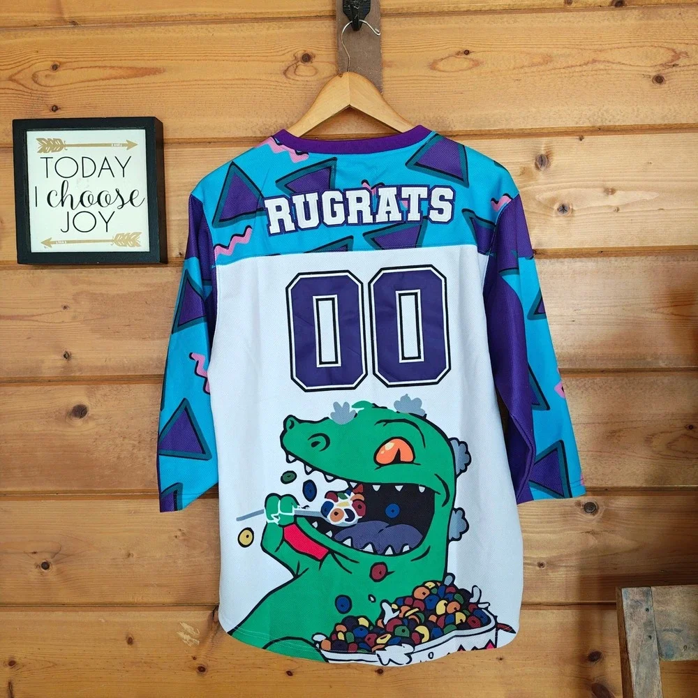 Headgear Classics Hockey Jersey Reptar Nickelodeon Rugrats Embroidered kids XL